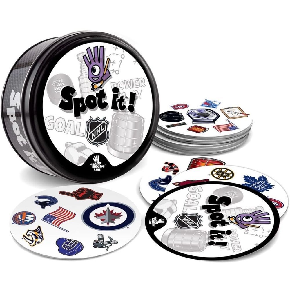 Masterpieces Game Day NHL Ice Hockey Spot It Game For Kids Adults Family.